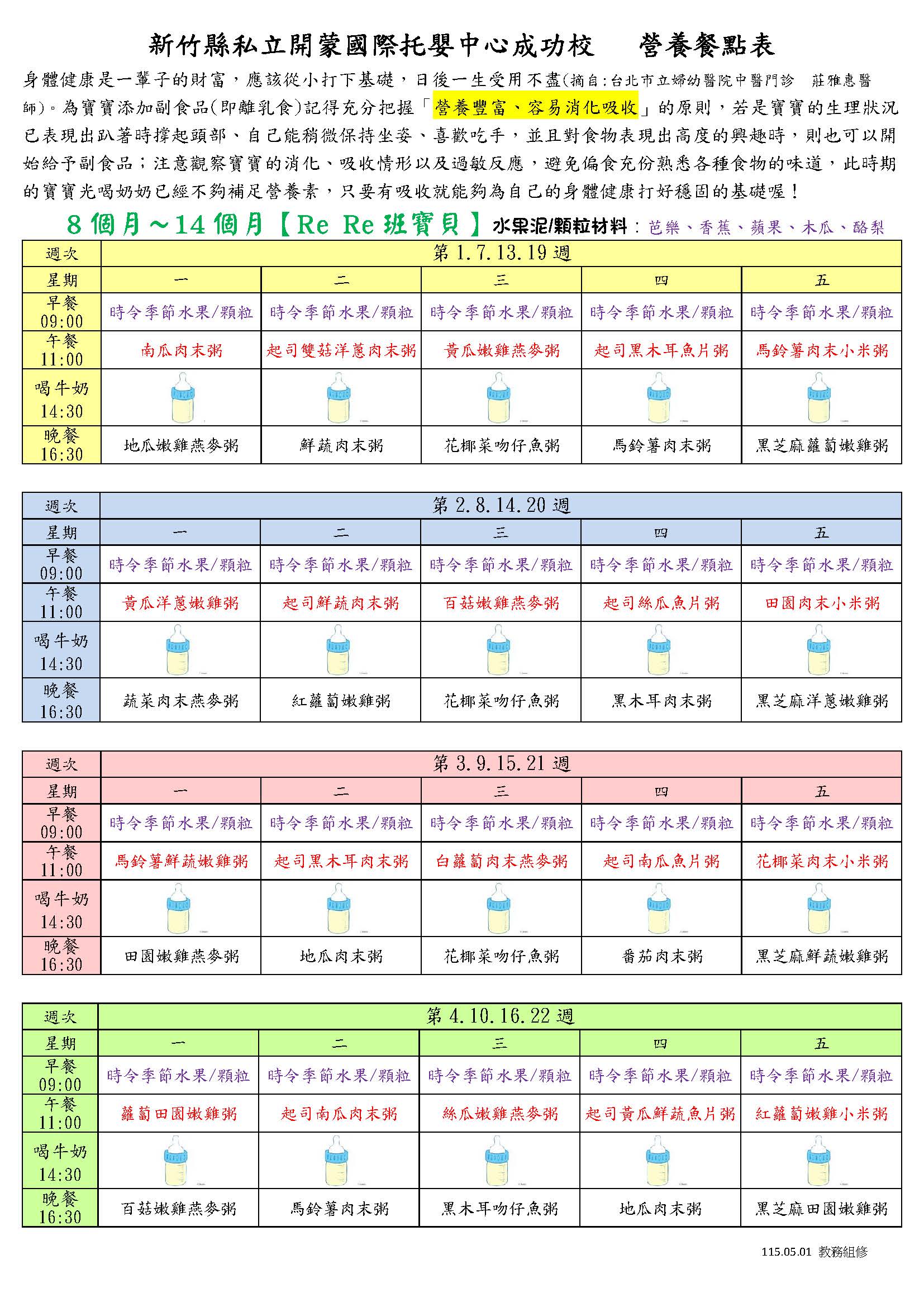 115.05.01更新餐點表 115.05.01更新餐點表